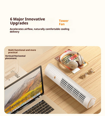 Ventilador de Escritorio Multifuncional Blanco con Función de Pie para Oficina - Image 14