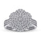 S925 Sterling Plateado Ring Exaggerated Inlaid With Zircon Blanco Dorado 5