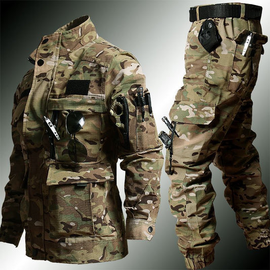Traje de Trabajo Camuflaje Hombre Otoño Invierno - Camisa Resistente al Desgarro y Overol Deportivo