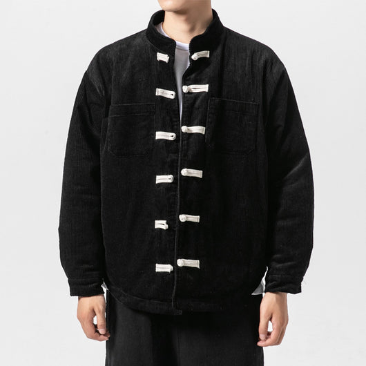 Chaqueta de Algodón Retro Estilo Chino con Cuello Mao para Hombre - Image 11