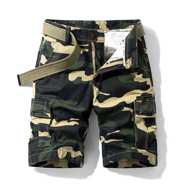 Pantalones Cortos Cargo Camuflaje Holgados Transpirables para Hombre