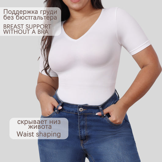 Corset Reductor con Manga Corta - Ajuste Abdominal para Mujer - Image 12
