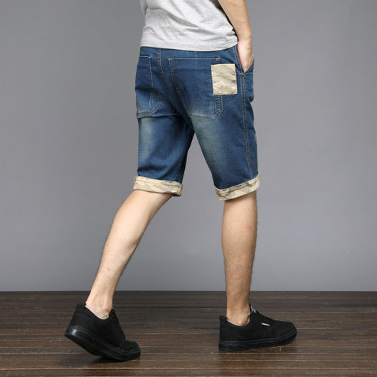 Shorts Denim Recto Suelto con Parches Five Points para Hombre - Image 2