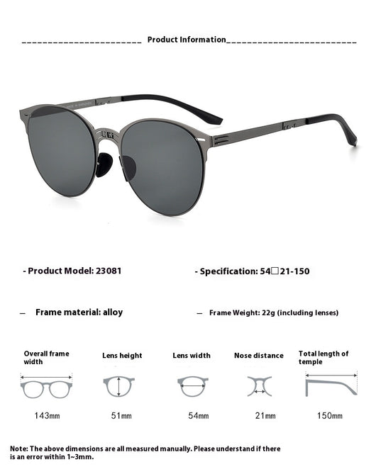 Gafas de Sol Vintage Plegables para Hombre en Acero Inoxidable - Image 9