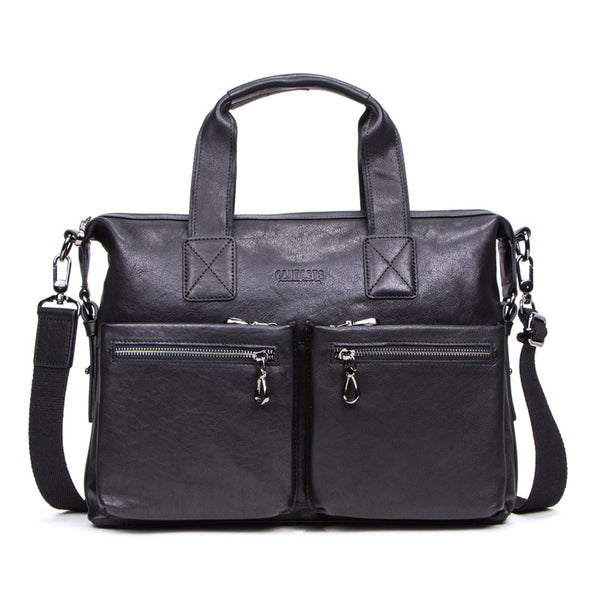 Maletín de Cuero Curtido al Vegetal para Computadora - Bolso Profesional Casual para Hombre - Image 5