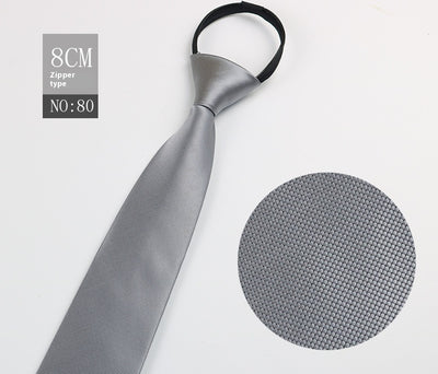 Corbata Negra Rayada Azul con Cierre Rápido - Corbata Ejecutiva Lazy Zip - Image 81