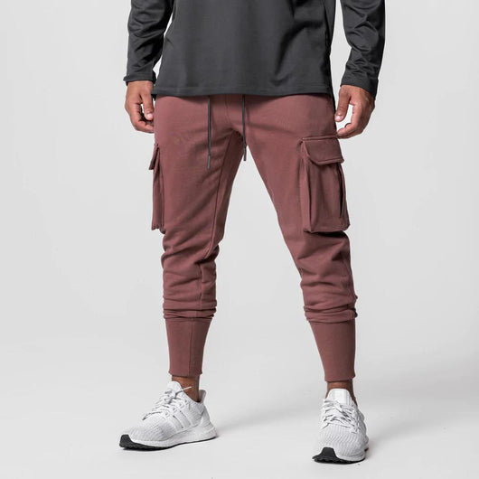 Pantalones Cargo Slim Fit Multibolsillos Tendencia