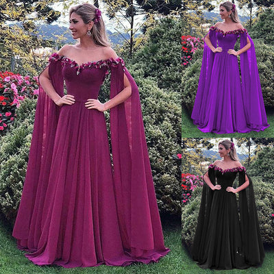 Vestido Gasa Cintura Alta Cuello Halter Colores Lisos - Image 2