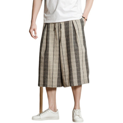 Pantalones Anchos Estilo Chino de Lino