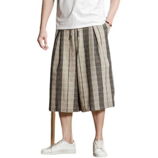 Pantalones Anchos Estilo Chino de Lino