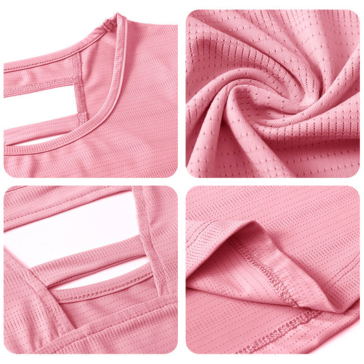 Ropa Yoga Suelta para Mujer con Mangas Cortas - Image 14