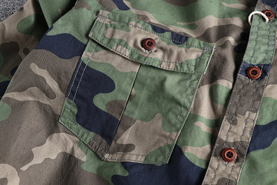 Camisa Overol Camuflado Lavado Clásico Manga Larga para Hombre - Image 12