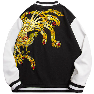 Chaqueta Vintage de Gamuza con Bordado Nacional Holgada para Hombre - Image 6