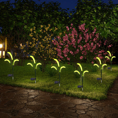 Lámpara Solar LED Decorativa con Pasto Artificial para Jardín - Image 8