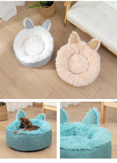 Cama Felpa Cómoda para Gatos y Perros - Casa Cama Plush Interior - Image 12