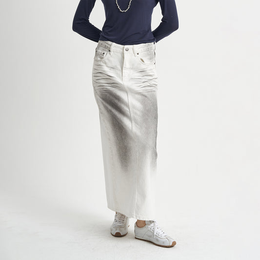 Falda Denim Lavada Estilo Otoño - Image 2