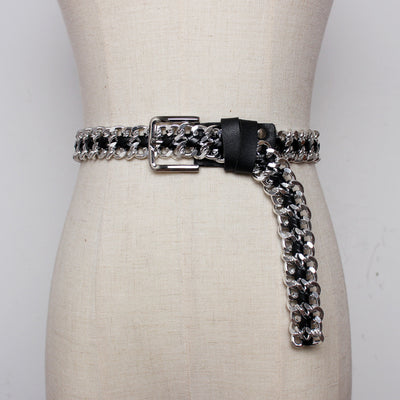 Cinturón Metálico Tejido para Mujer - Cadena de Moda Versátil - Image 5
