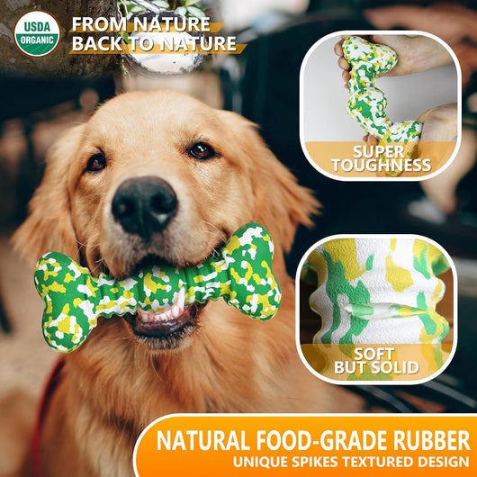 Juguete Masticable para Perros Grandes Resistente - Hueso de Goma Natural Indestructible - Image 4