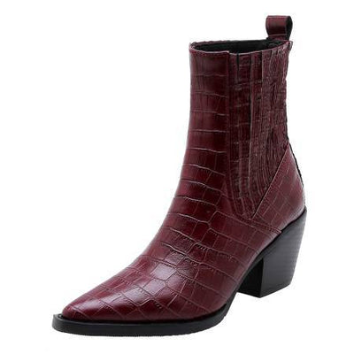 Botas Bajas Mujer Punta Cuadrada con Elástico - Image 4