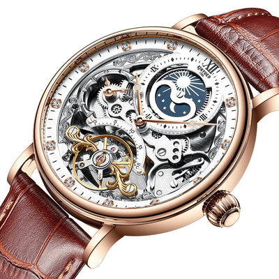 Reloj Mecánico Multifuncional de Dos Zonas Horarias para Hombre - Image 6