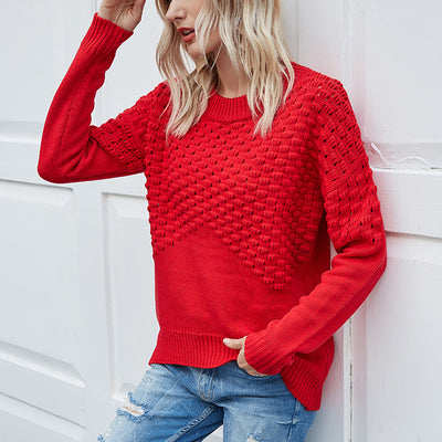Suéter Hueco Cuello Redondo Manga Larga para Mujer - Image 8