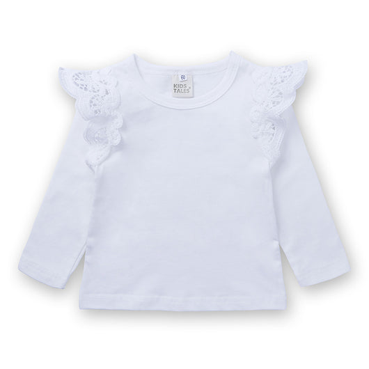 Blusa de Algodón con Encaje y Manga Larga - Image 4