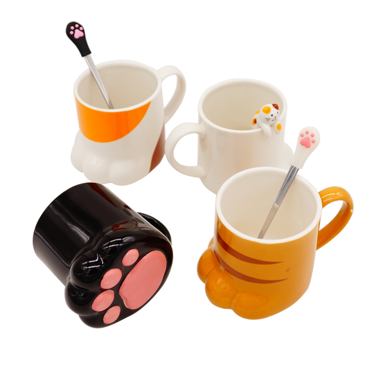 Taza Cerámica Garra de Gato con Posavasos - Image 9