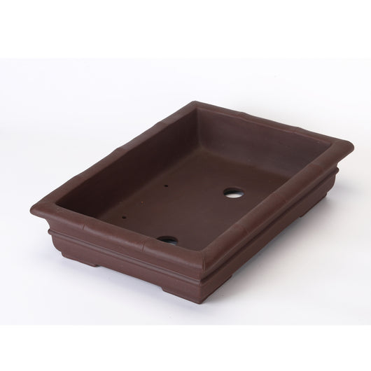 Maceta Rectangular de Cerámica Púrpura Artesanal - Drenaje Óptimo para Plantas - Image 3