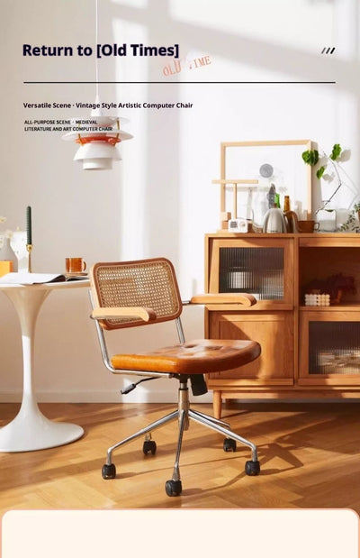 Silla de Oficina Retro en Ratán Sintético - Image 15