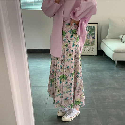 Falda Elegante de Gasa Floral con Temperamento Suave - Image 10