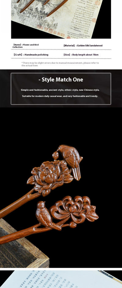 Pinza de Sándalo Dorado para Peinados - Accesorio Diario Elegante - Image 10