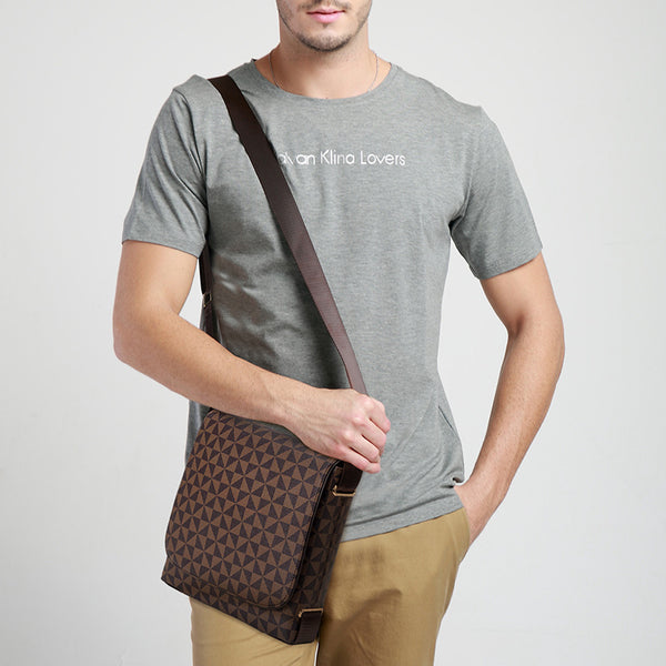 Bolsa de Hombro con Solapa Estilo Europeo y Americano para Hombre