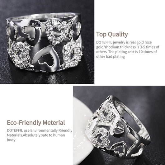 Anillo Corazón Calado con Diamantes - Image 9