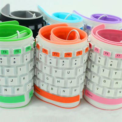Teclado Curvo Plegable de Silicona Silencioso e Impermeable - Image 9
