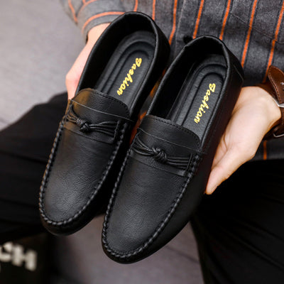 Zapatos Casuales de Cuero Estilo Coreano para Hombre con Suela Suave - Image 3