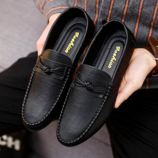 Zapatos Casuales de Cuero Estilo Coreano para Hombre con Suela Suave - Image 3