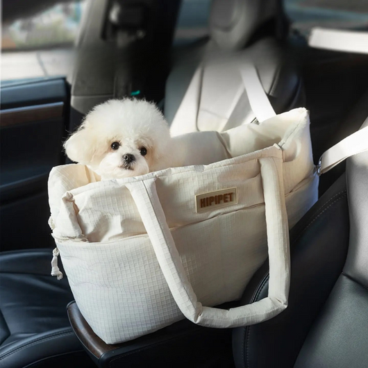 Asiento de Auto para Perros Pequeños con Arnés de Seguridad Ajustable - Image 9