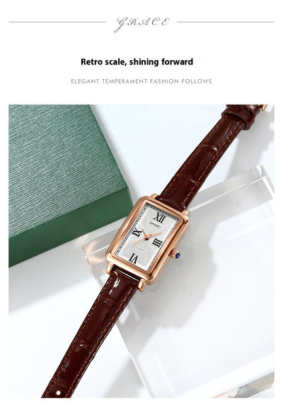 Reloj Retro Rectangular para Mujer - Resistente al Agua, Cuarzo de Precisión - Image 12