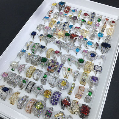 Anillo de Moda Exagerado con Microcristales - Diseño Europeo y Americano - Image 5