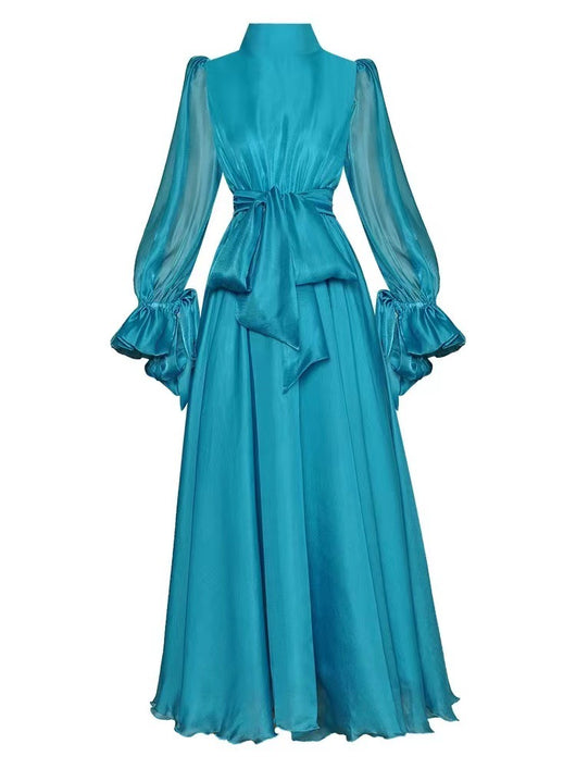 Vestido Elegante de Gasa con Cintura Ajustada y Volantes al Estilo Francés - Image 6