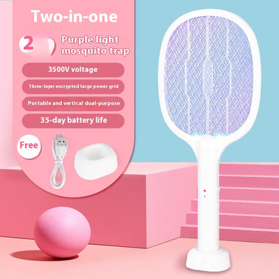 Raqueta Eléctrica Antimosquitos con Atracción Automática y Carga Inalámbrica - Image 5