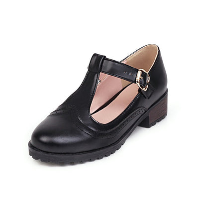 Zapatos Escolares Talla Grande para Mujer - Mocasines con Hebilla Primavera - Image 14
