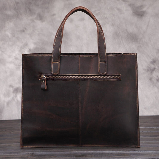 Maletín Ejecutivo Cuero Crazy Horse - Bolso Mensajero Premium en Cuero Genuino - Image 2