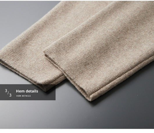 Suéter de Punto Grueso con Media Cremallera - Lana de Cabra Premium para Hombre - Image 15