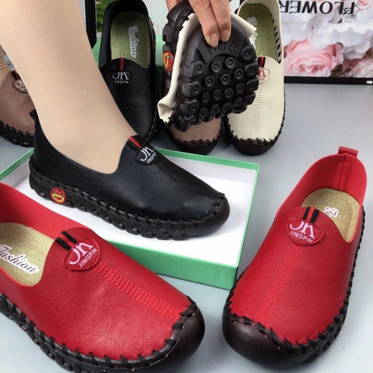 Zapatos de Cuero para Mujer Talla Grande con Suela de Tendon Reforzado