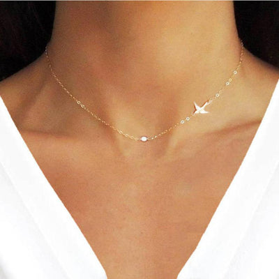 Collar de Paloma de Paz en Metal para Mujer - Diseño de Escote - Image 3