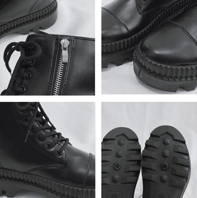 Botas de Cuero para Hombre con Cierre Lateral y Caña Alta - Image 11