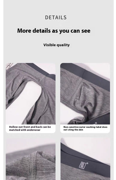 Pantalones Térmicos Ajustados Modal para Hombre - Diseño Abierto Otoño Invierno - Image 20