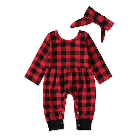 Conjunto de Niña a Cuadros con Manga Larga - Pieza Única Versátil - Image 10