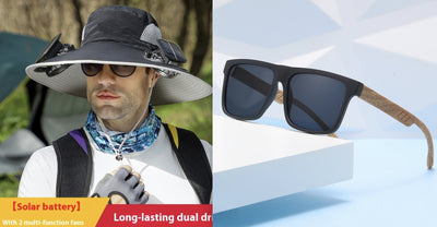Sombrero Solar con Ventilador USB - Protección y Comodidad para Actividades Outdoor - Image 28